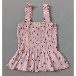 Kate Spade Pineapple Smock Shirt Pink Size M